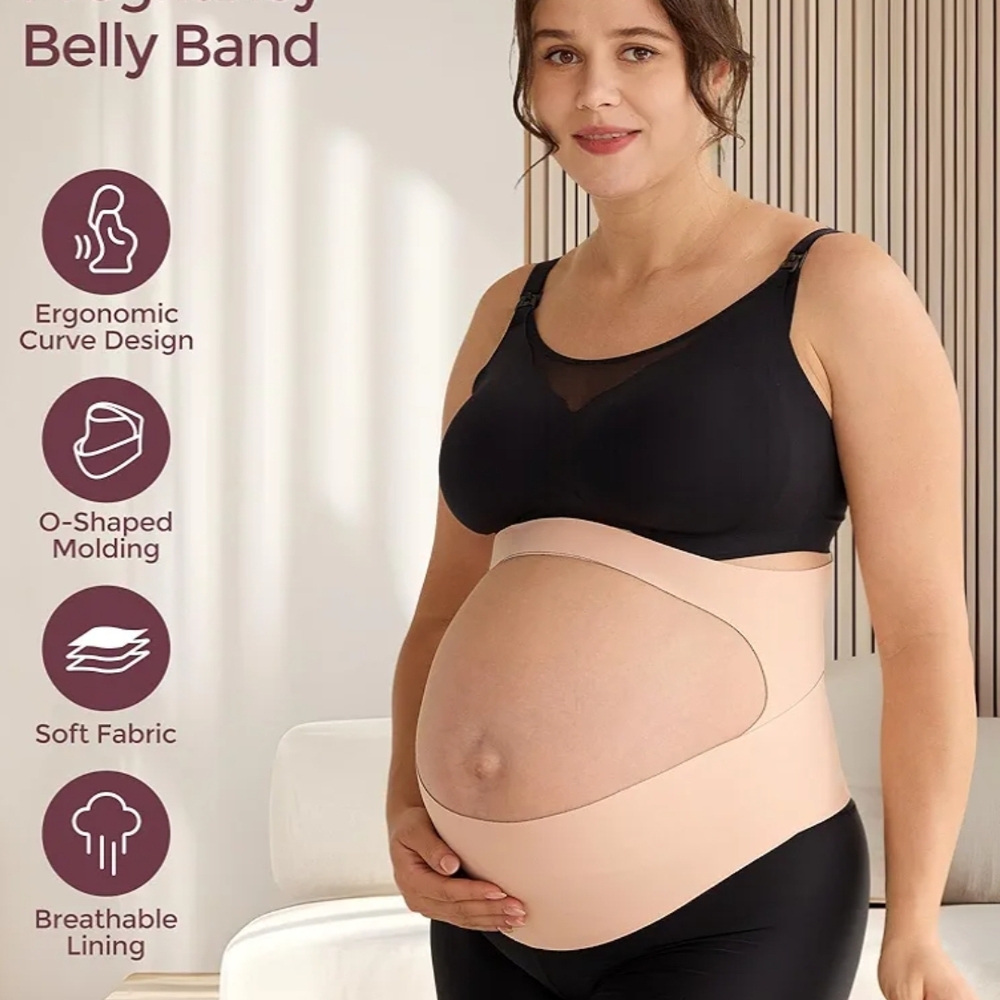Comfortable Maternity Belly Band - Tan